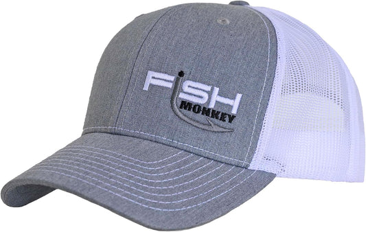 FISH MONKEY HAT HTHR GRY/WH