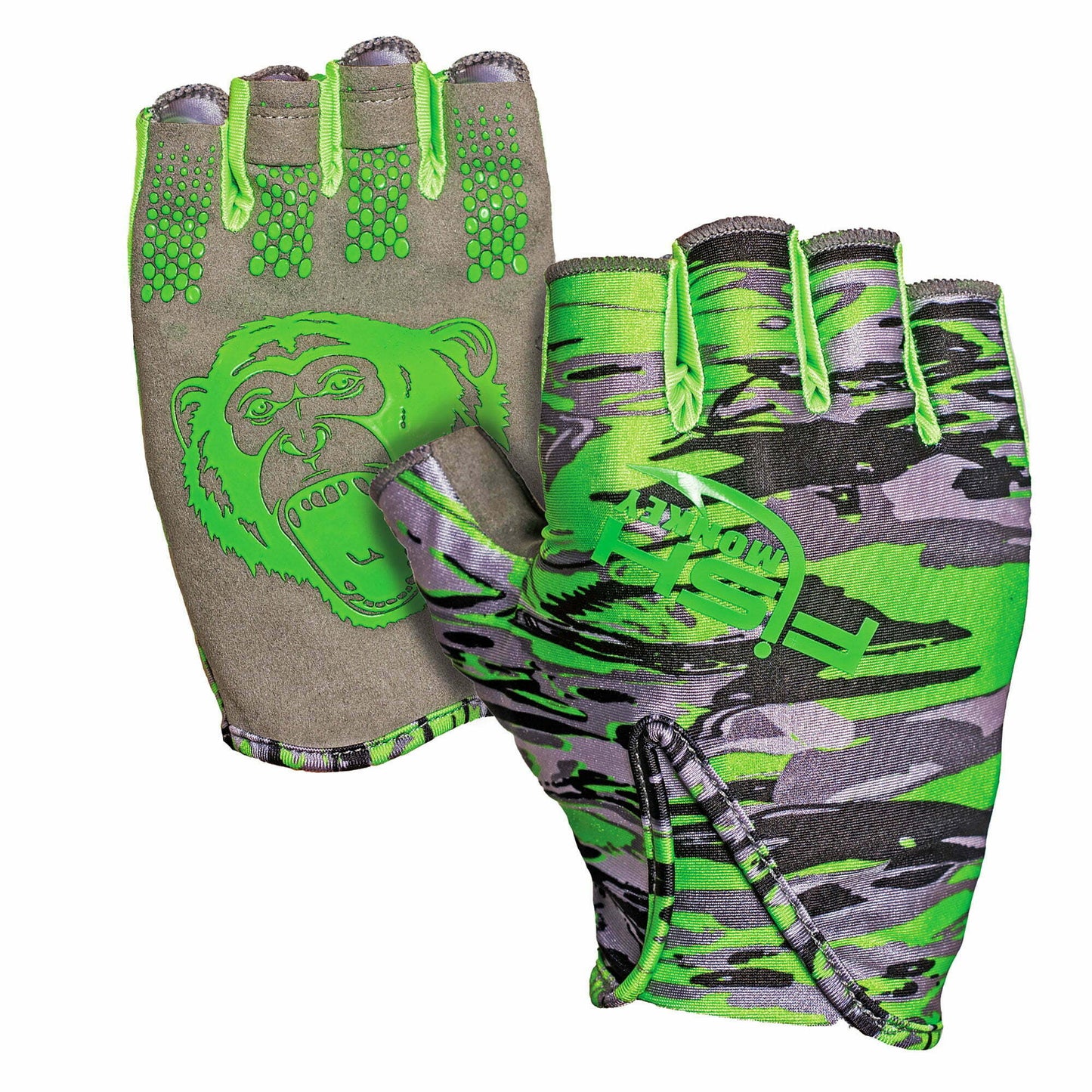 FISH MONKEY STUBBY GLOVE UPF 50+ #VOODOO SWAMP GREEN