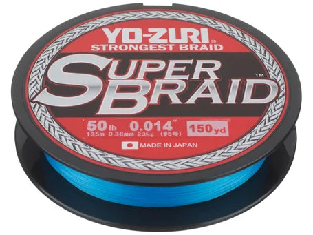 YO-ZURI SUPER BRAID BLUE 150YDS