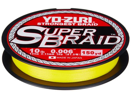 YO-ZURI SUPER BRAID YELLOW 150YDS