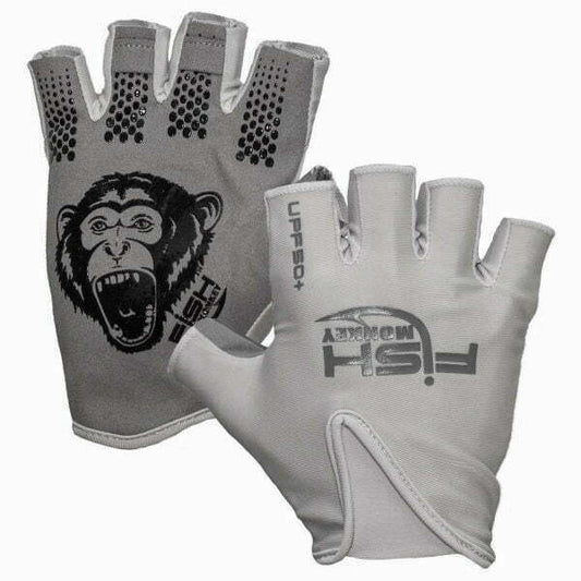 FISH MONKEY STUBBY GLOVE UPF 50+ #LIGHT GREY