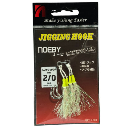 NOEBY ASSIST JIGGING HOOK (GLITTER) 2 PC