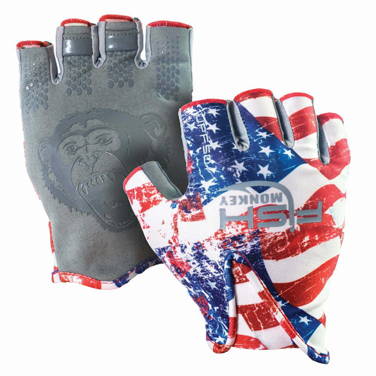FISH MONKEY STUBBY GLOVE UPF 50+ #AMERICANA