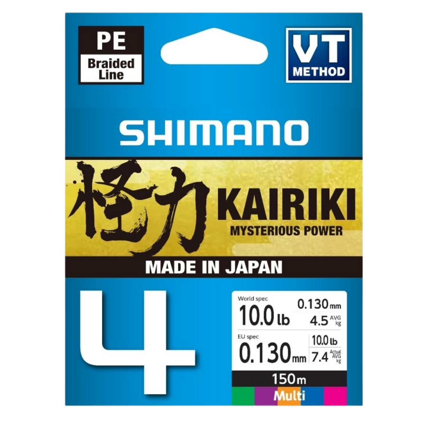 SHIMANO KAIRIKI 4 MULTI COLOR 150M