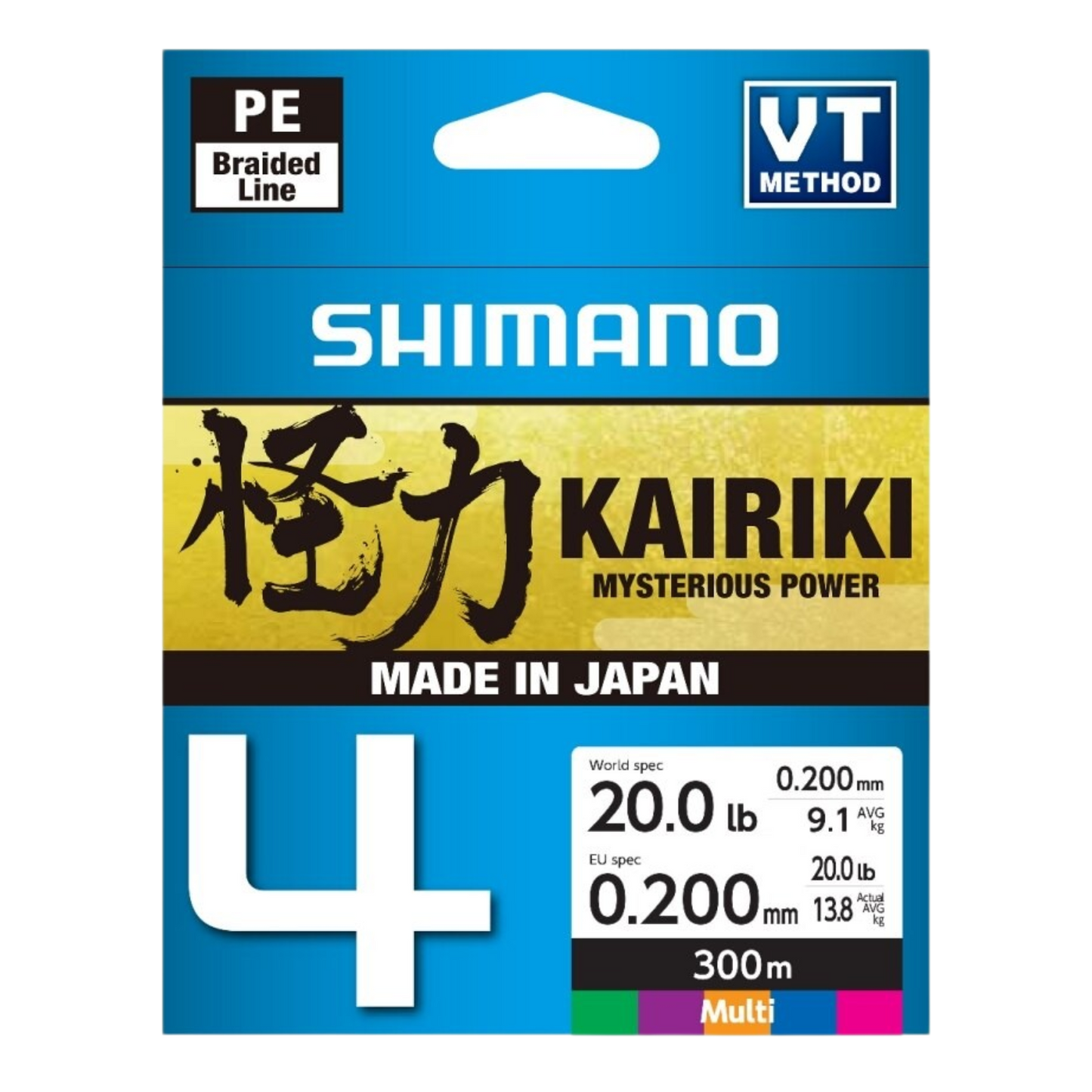 SHIMANO KAIRIKI 4 MULTI COLOR 300M