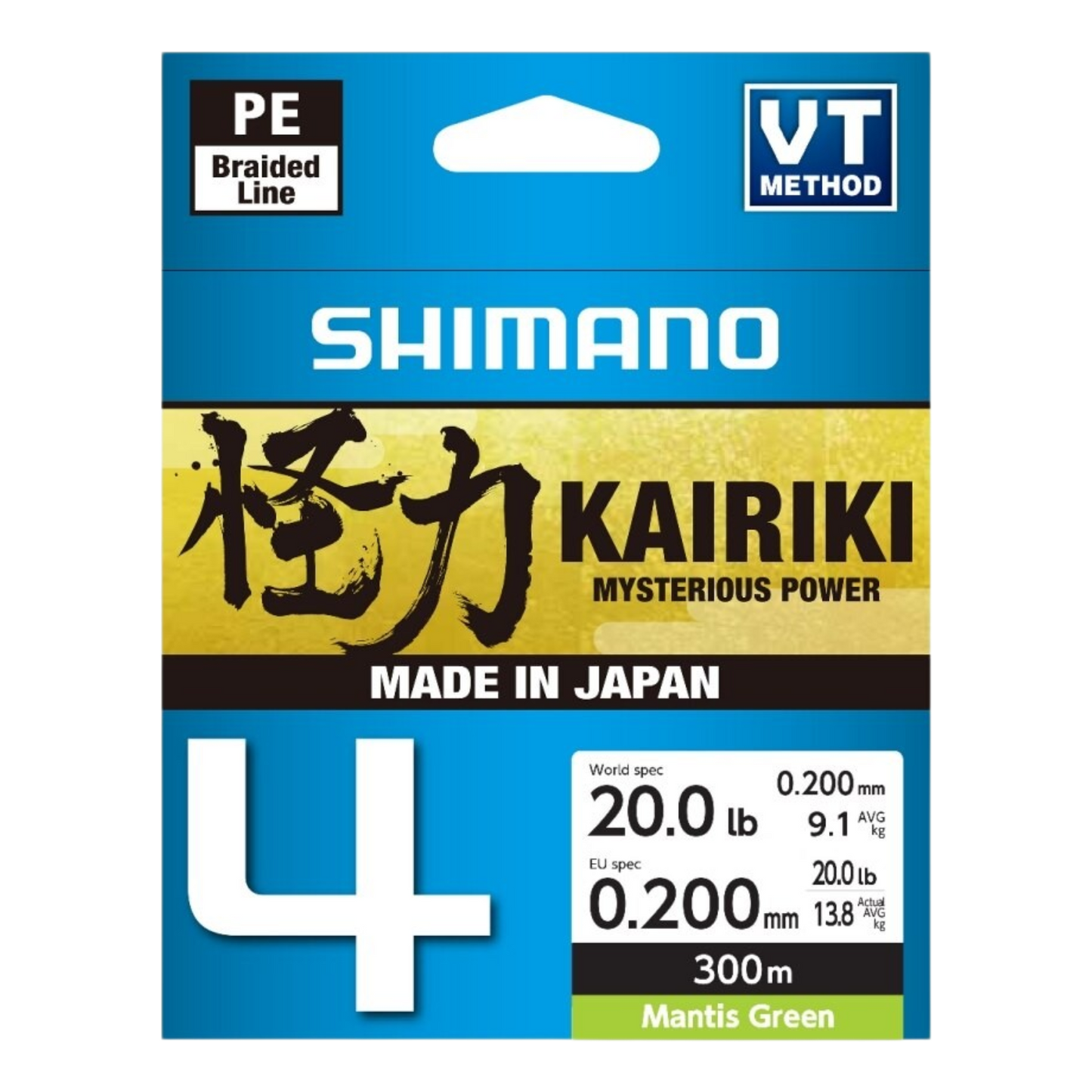 SHIMANO KAIRKI 4 MANTIS GREEN 300M