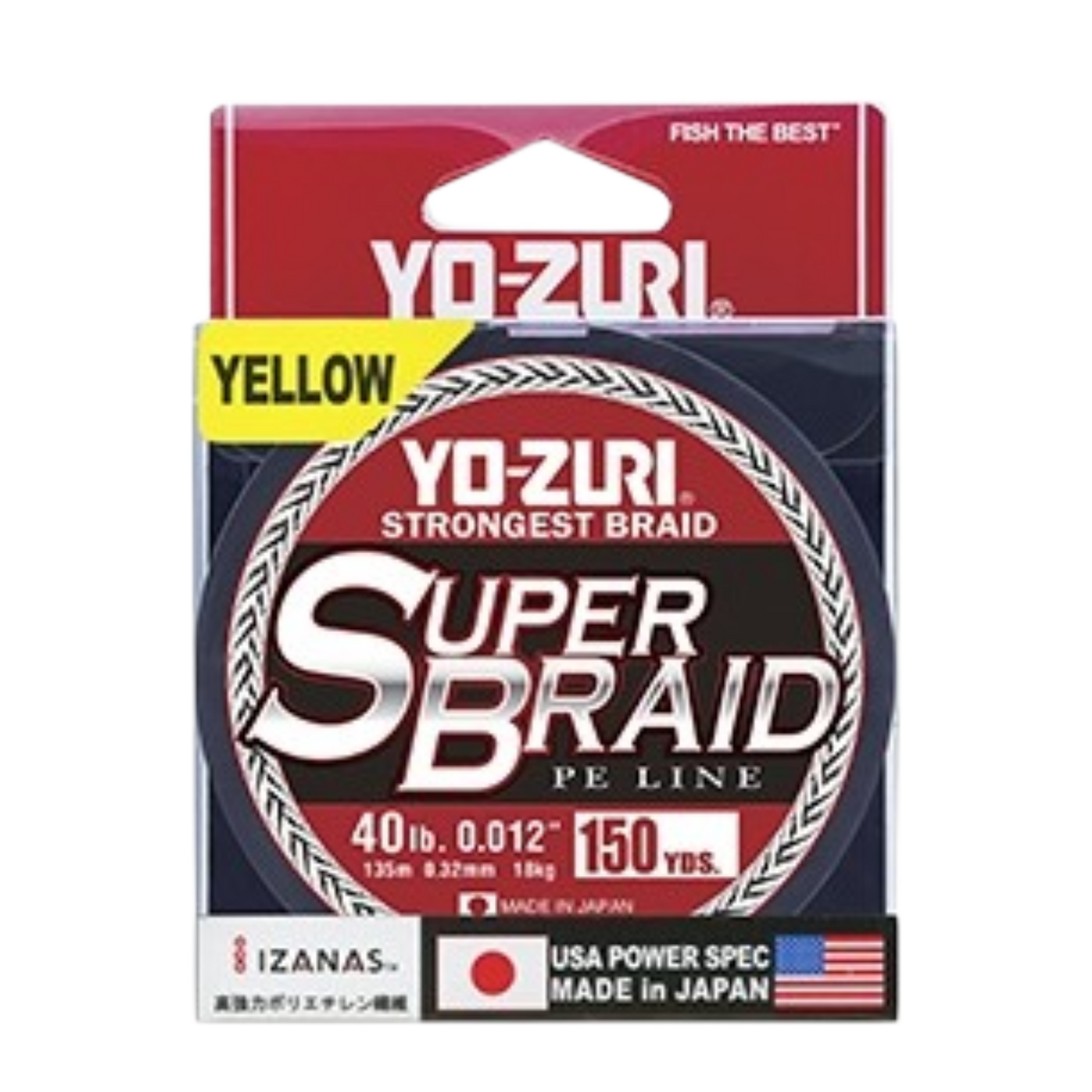 YO-ZURI SUPER BRAID HI-VIS YELLOW 150M