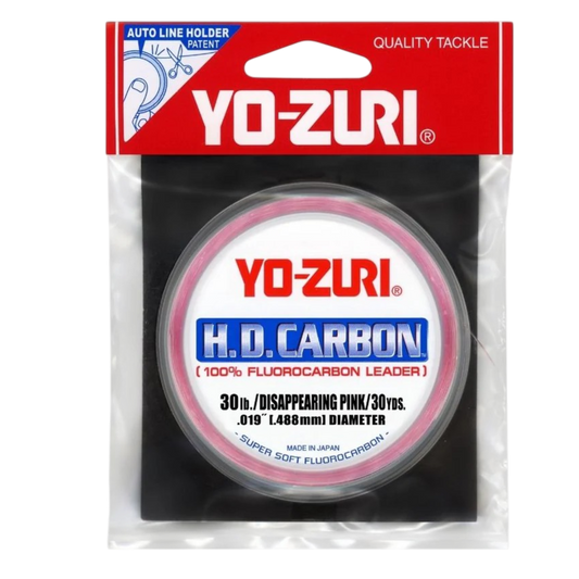 YO-ZURI H.D. CARBON FLUOROCARBON LEADER PINK 30YDS